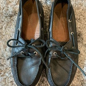Black Sperry shoes